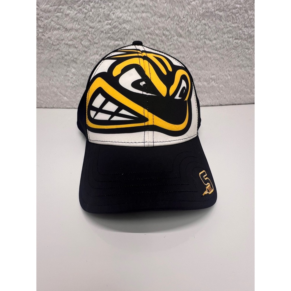 The Game NFL Hat Cap Adjustable Black White Yellow‎ Angry Mascot Football Fan